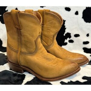 Frye Billy Short Western Boots Cognac Tan Leather Cowgirl 771440 Womens 7 B